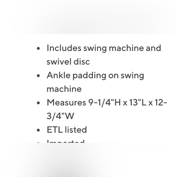 SPT HEALTHY SWINGER MODEL AB-07 OPEN BOX - Picture 4 of 4